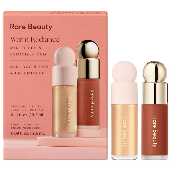 Rare Beauty by Selena Gomez-Mini Warm Radiance Blush & Luminizer Duo​ Makeup Gift Set