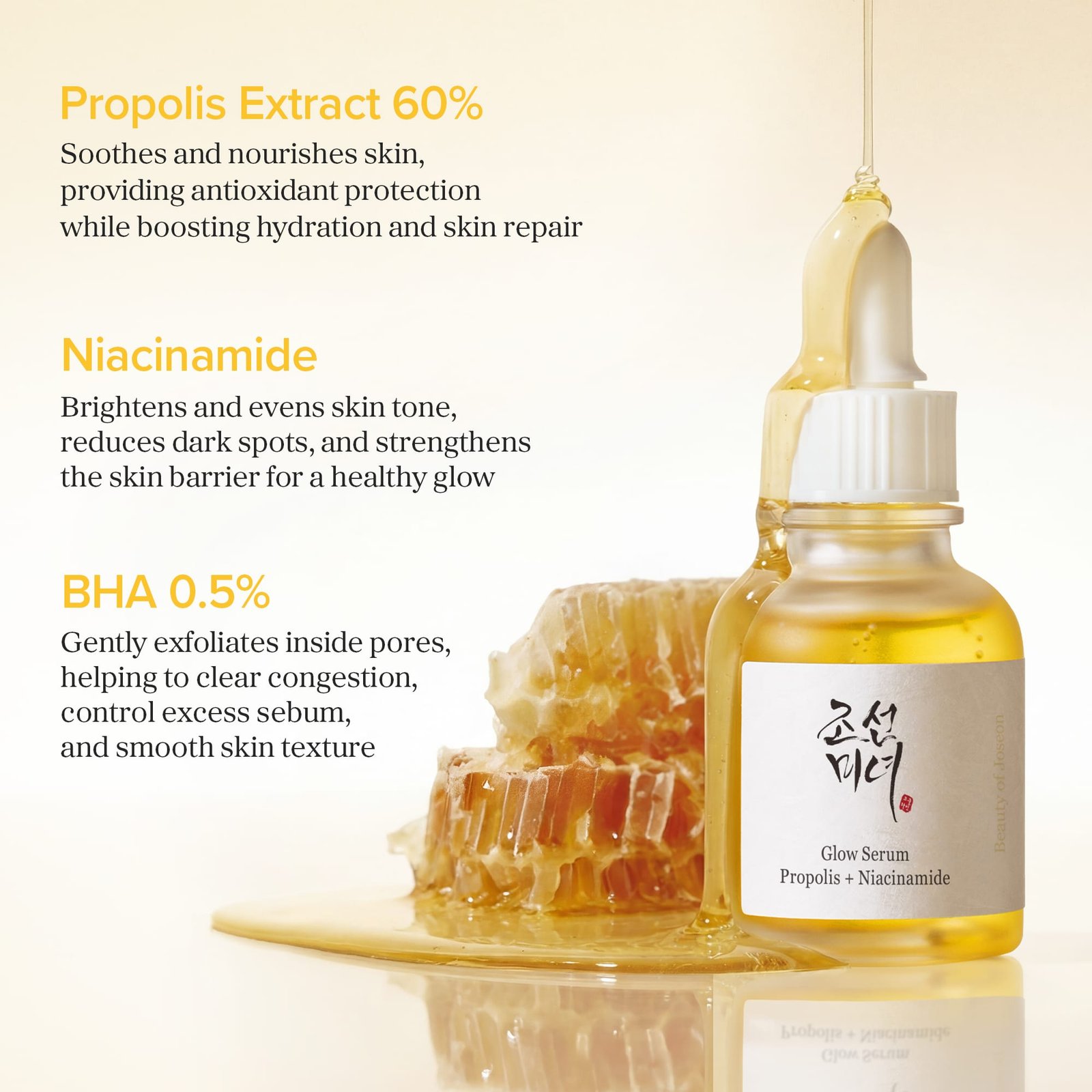 Glow Serum, Propolis + Niacinamide, 30 ml