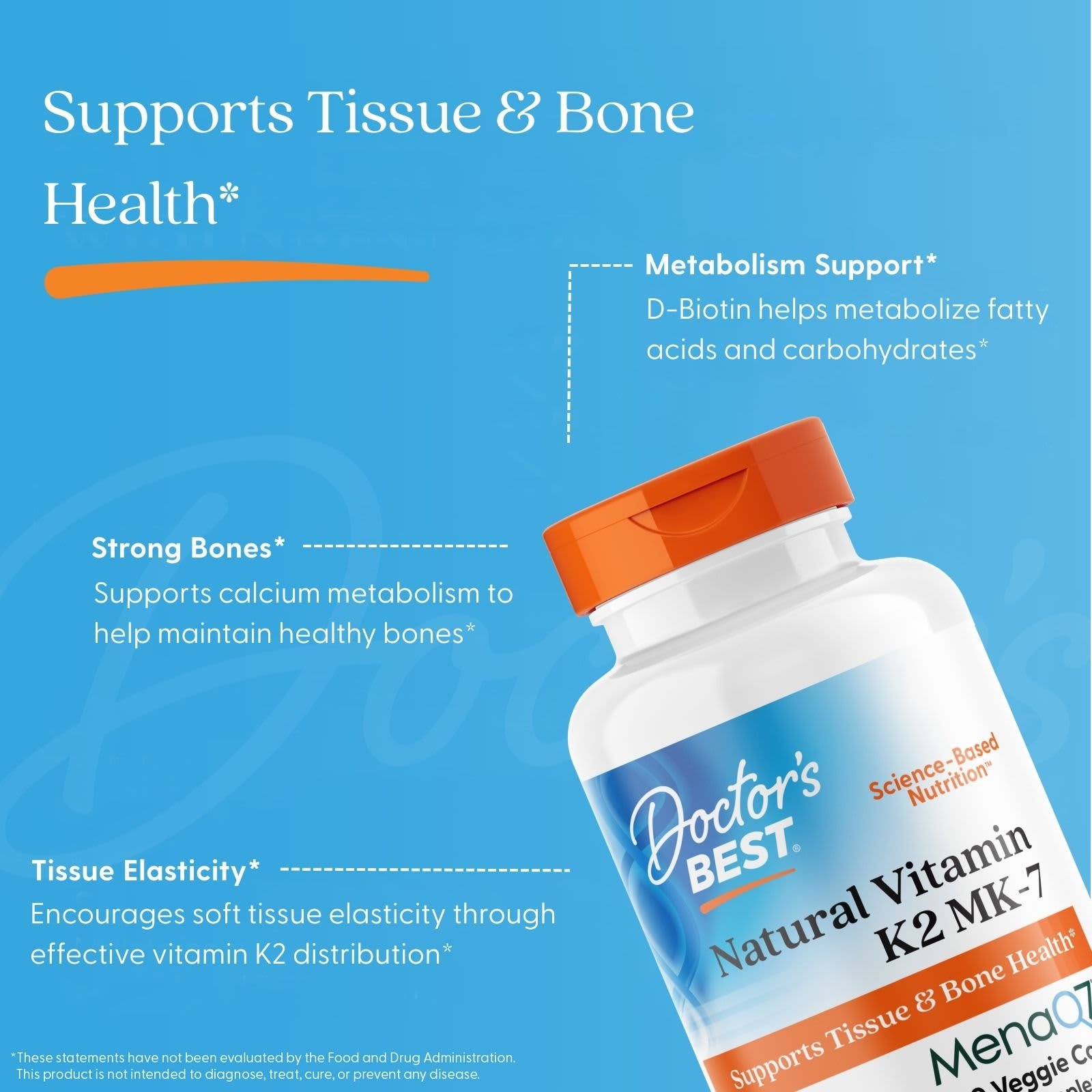 Doctor's Best, Natural Vitamin K2 MK-7, 100 mcg, 60 Veggie Caps