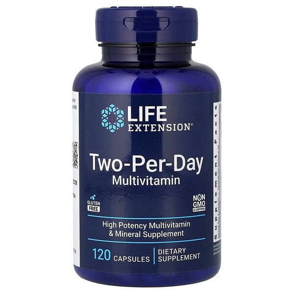 Life Extension, Two-a-Day Multivitamin, 120 Capsules