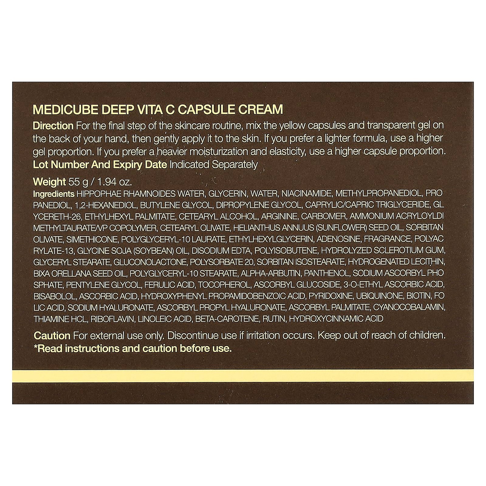 Medicube, Deep Vita C Capsule Cream, 1.94 oz (55 g)