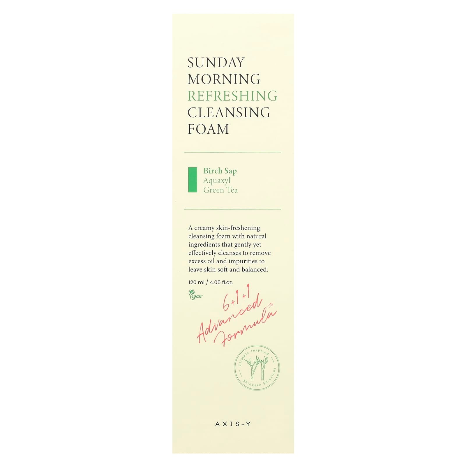 Axis-Y, Sunday Morning Refreshing Cleansing Foam, 4.05 fl oz (120 ml)