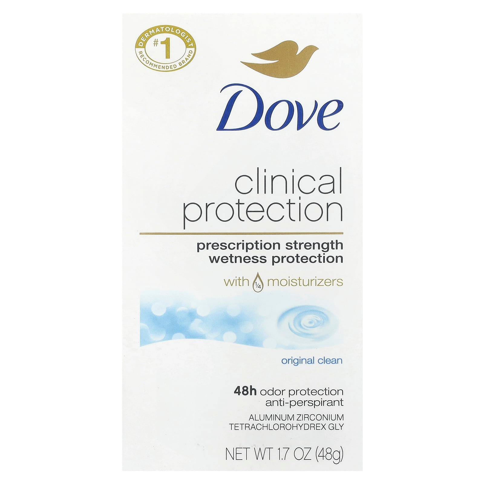 Dove, Clinical Protection, Anti-Perspirant Deodorant, Original Clean, 48 g (1.7 oz)