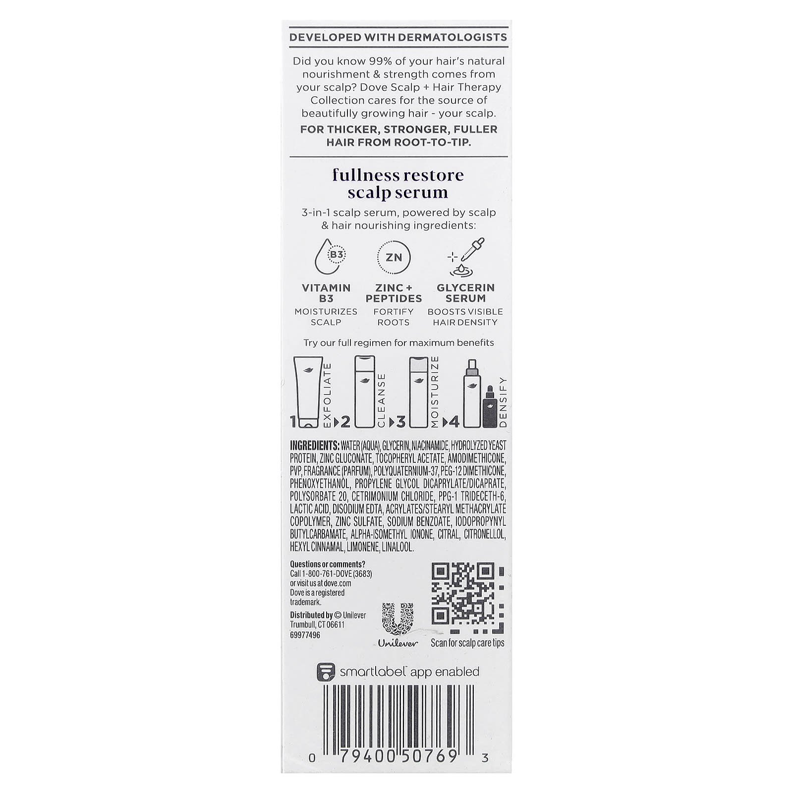 Dove, Scalp + Hair Therapy, Scalp Serum, 59 ml (2 fl oz)