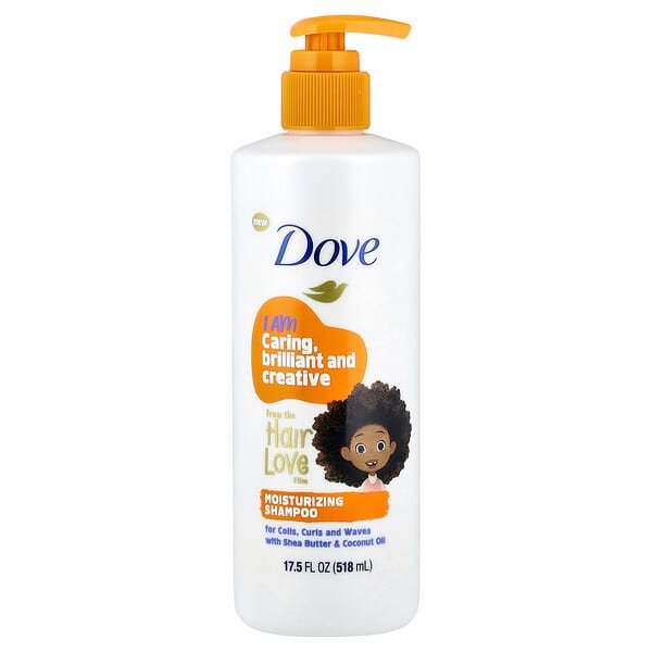 Dove, Kids' Care, Moisturising Shampoo, For Coils, Curls and Waves, 17.5 fl oz (518 ml)