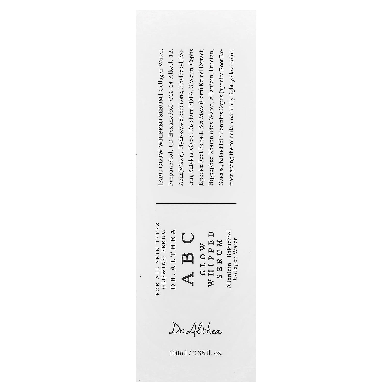 Dr. Althea, ABC Glow Whipped Serum, For All Skin Types, 3.38 fl oz (100 ml)