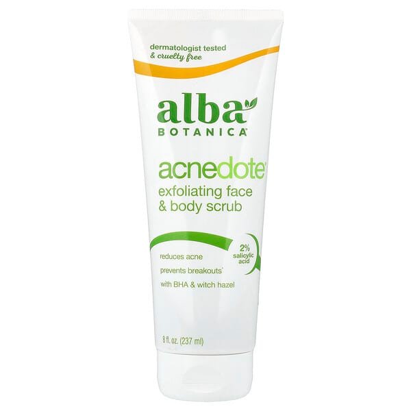 Alba Botanica, Acnedote®, Exfoliating Face & Body Scrub, 237 ml (8 fl oz)