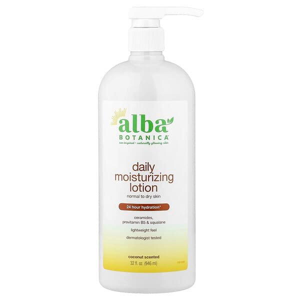 Alba Botanica, Daily Moisturising Lotion, Normal to Dry Skin, Coconut, 946 ml (32 fl oz)