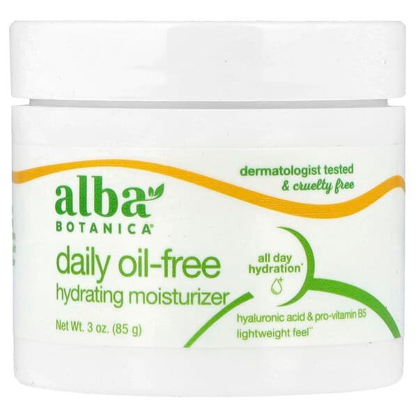 Alba Botanica, Daily Oil-Free Hydrating Moisturiser, Fragrance Free, 3 oz (85 g)