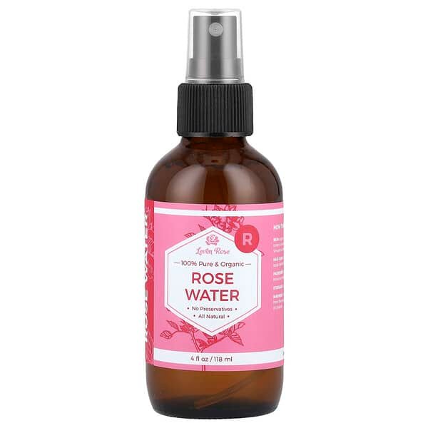 Leven Rose, 100% Pure & Organic, Rose Water, 118 ml