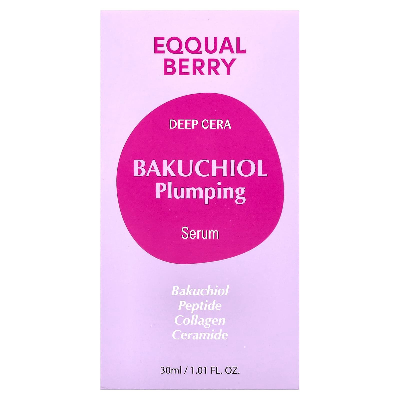 EQQUALBERRY, Deep Cera Bakuchiol Plumping Serum , 1.01 fl oz (30 ml)