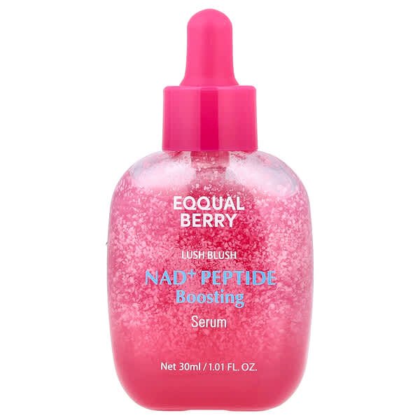 EQQUALBERRY, Lush Blush, NAD + Peptide Boosting Serum, 1.01 fl oz (30 ml)