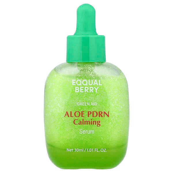 EQQUALBERRY, Green Aid, Aloe PDRN Calming Serum, 1.01 fl oz (30 ml)