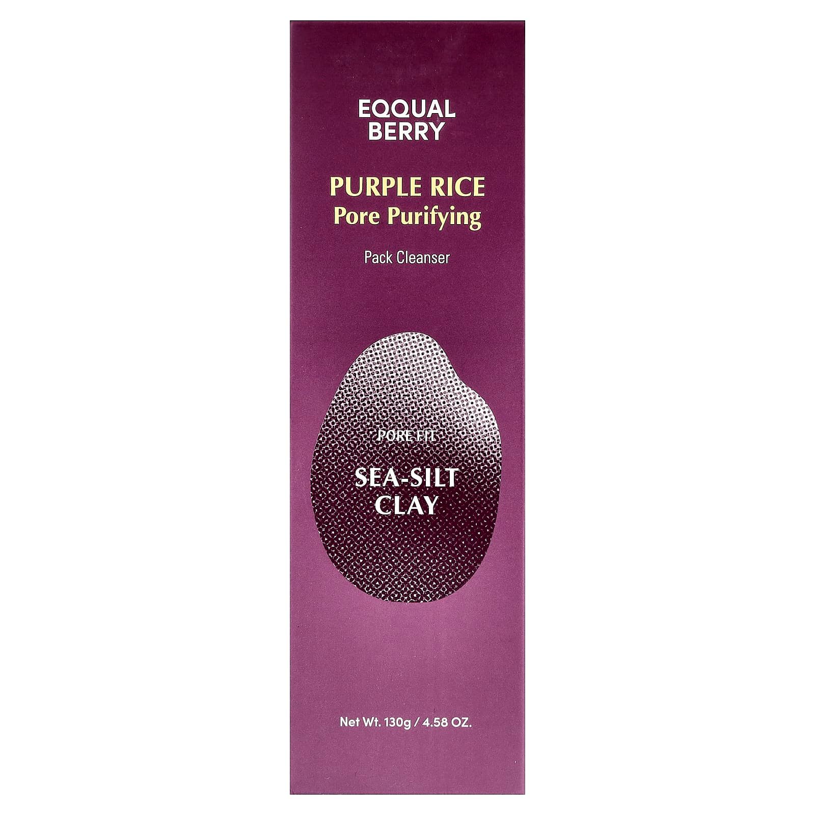 EQQUALBERRY, Purple Rice Pore Purifying Pack Cleanser, 4.58 oz (130 g)