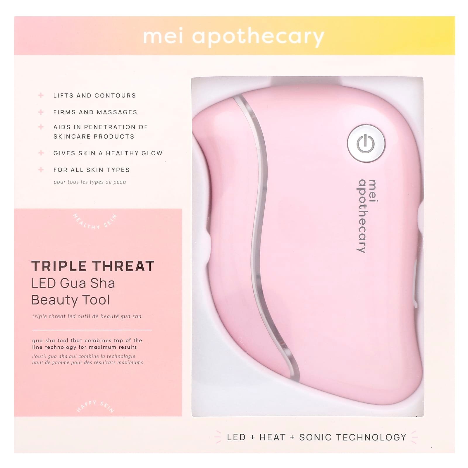 Mei Apothecary, Triple Threat, LED Gua Sha Beauty Tool, 1 Tool