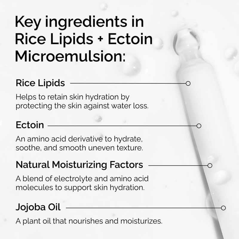 Rice Lipids + Ectoin Microemulsion Moisturizer